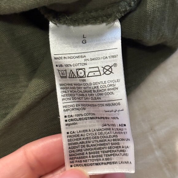 ✨ Old Navy Puff Sleeve Peasant Blouse (Olive Green) - Picture 3 of 6